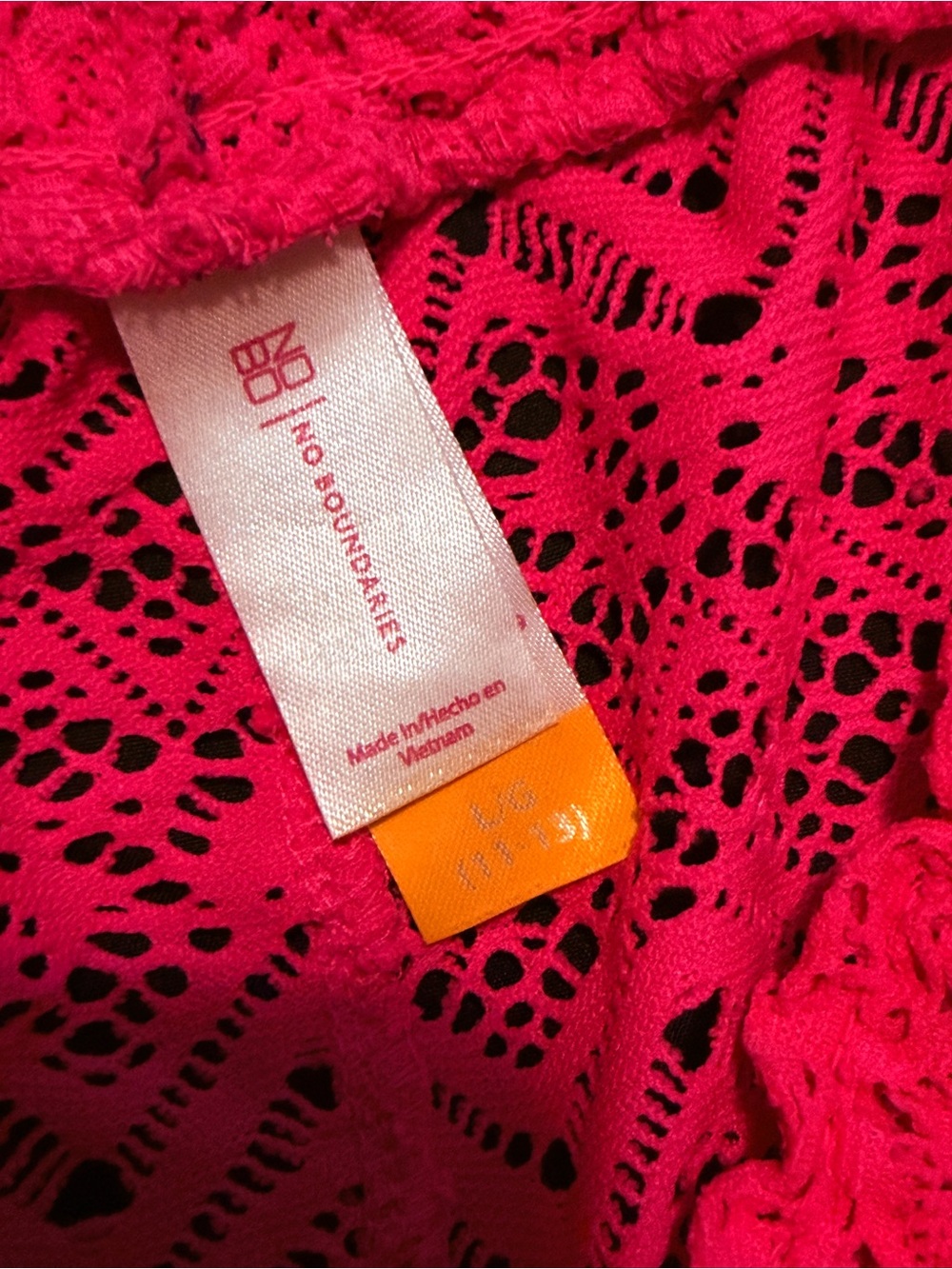 No Boundaries Crochet Lace Beach Shorts - Hot Pink - Picture 2 of 3